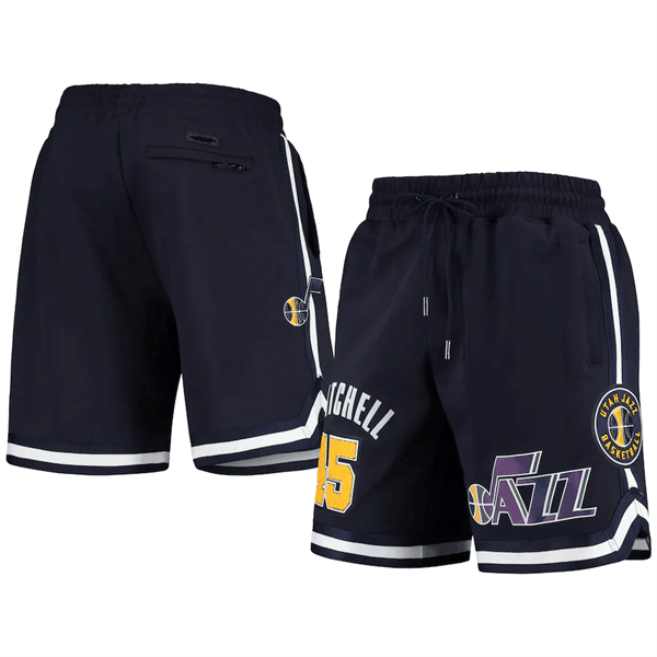 Men's Black Utah Jazz #45 Donovan Mitchell Shorts